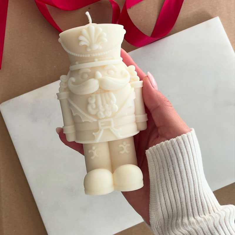 Candle Making Books For Beginners - Nutcrackers Soldier Candle Mold DIY Walnut