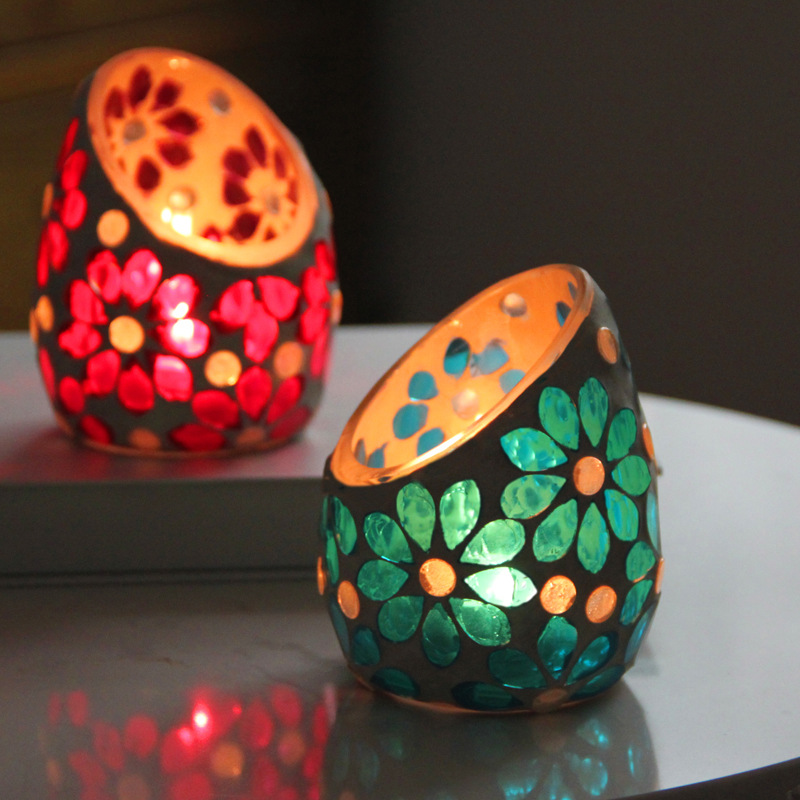 Candle Making Glass - Slanted Mosaic Glass Candle Holder DIY